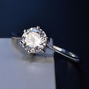 2 for $30 New 18k White Gold Plated Solitaire Ring